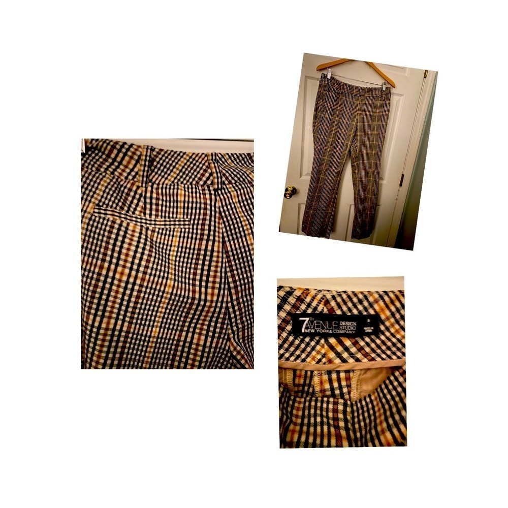 Vintage Plaid pants in fall colors by 7th Ave. New York.